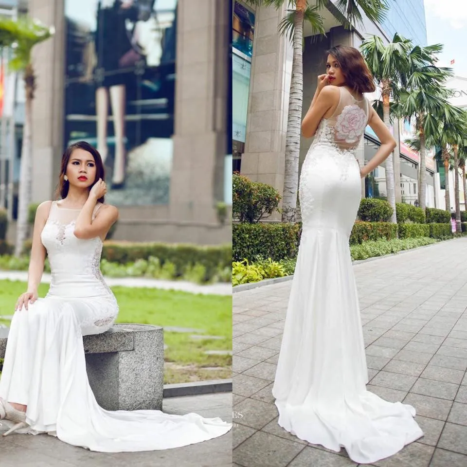 Couture Silk Gown with Embroidery and Hand Beading (#PB068)