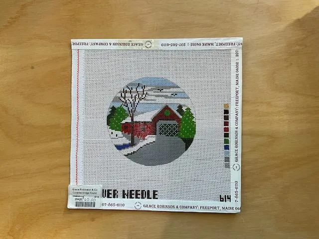 Covered Bridge Round Ornament