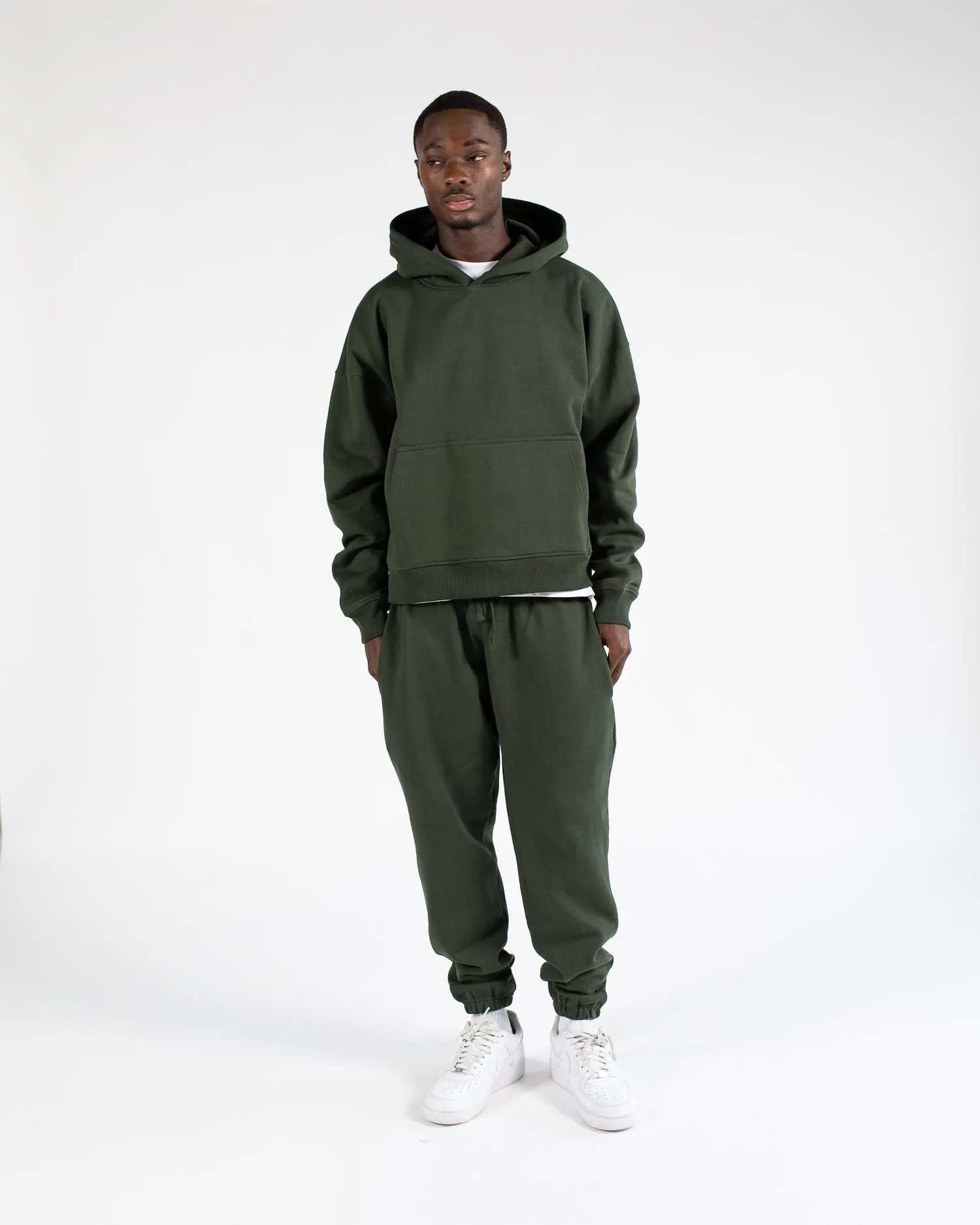 Cropped Hoodie - Olive