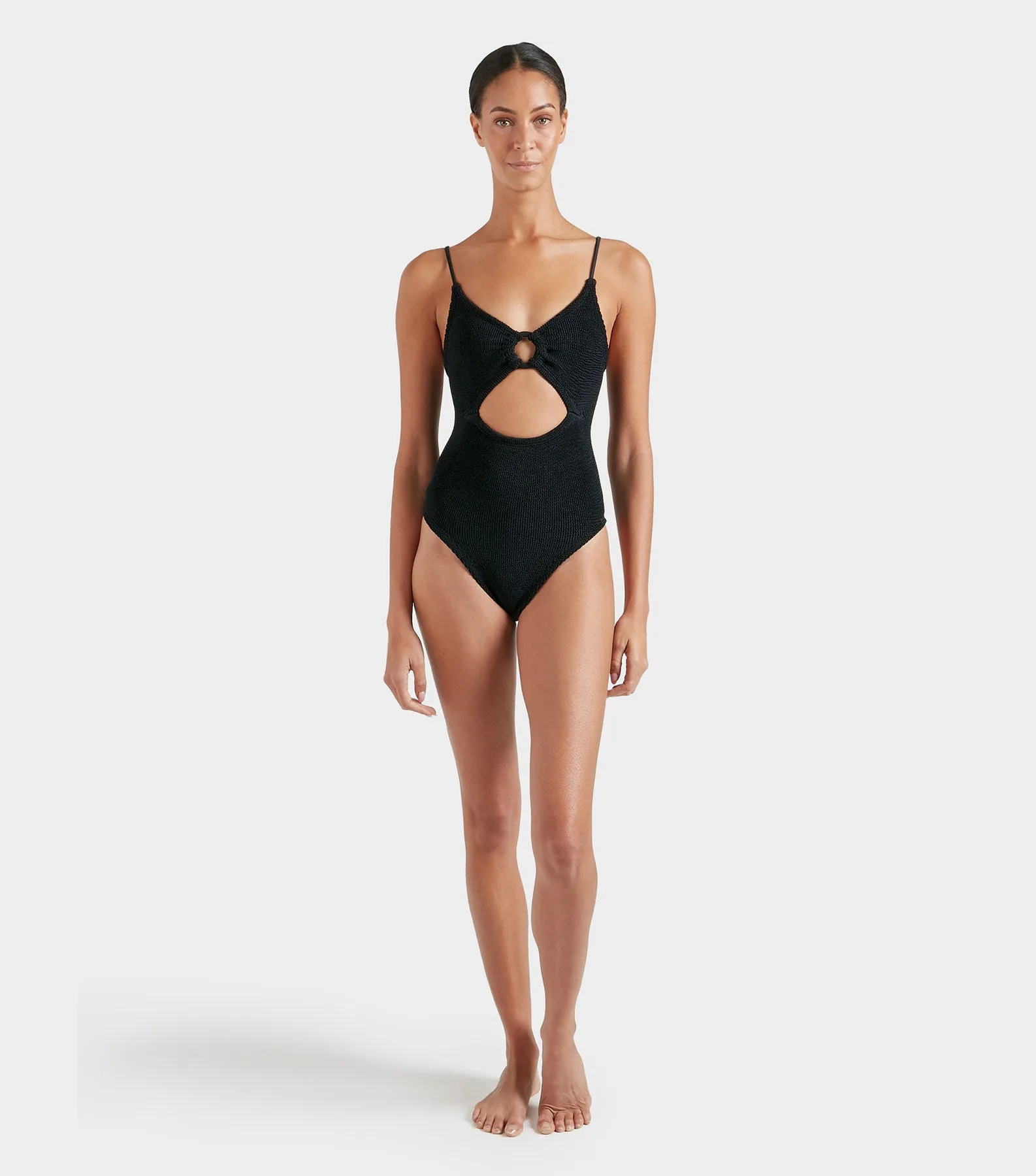 Crystal Swim With Tonal Hoops - Black