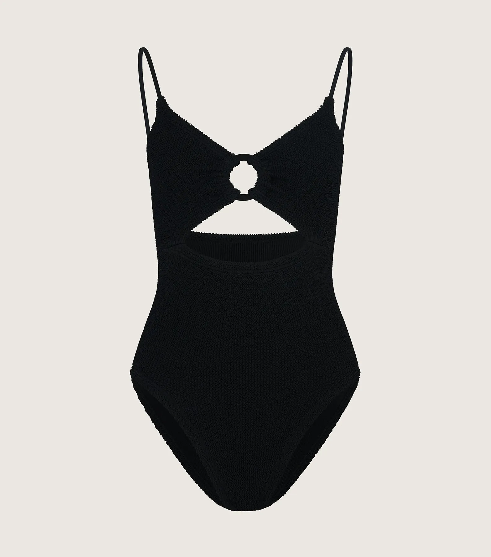 Crystal Swim With Tonal Hoops - Black