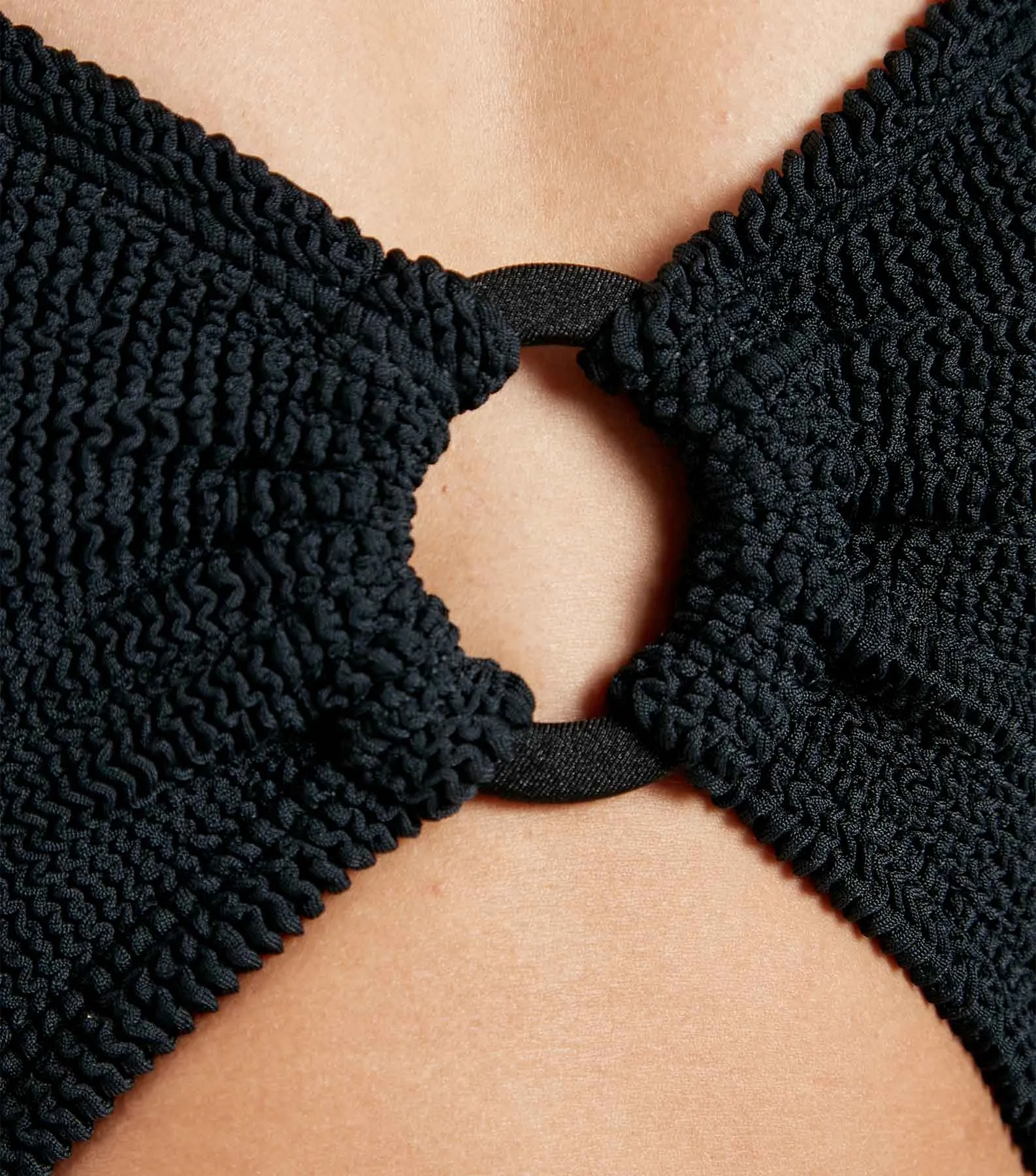 Crystal Swim With Tonal Hoops - Black