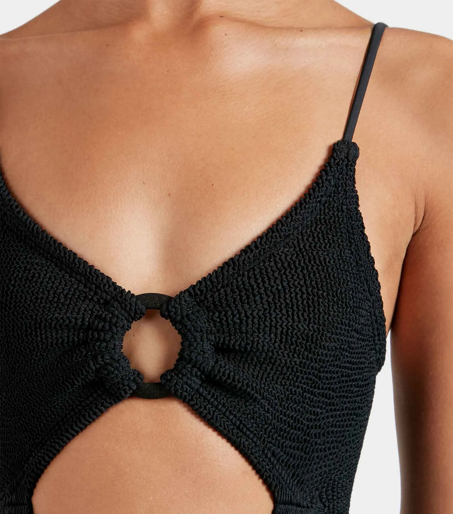 Crystal Swim With Tonal Hoops - Black