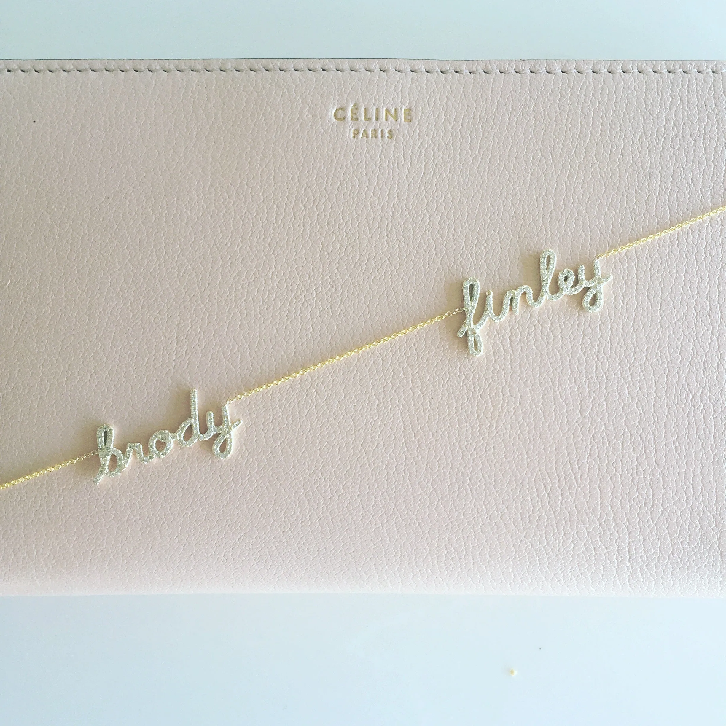 Custom Diamond Covered Dainty Name Necklace