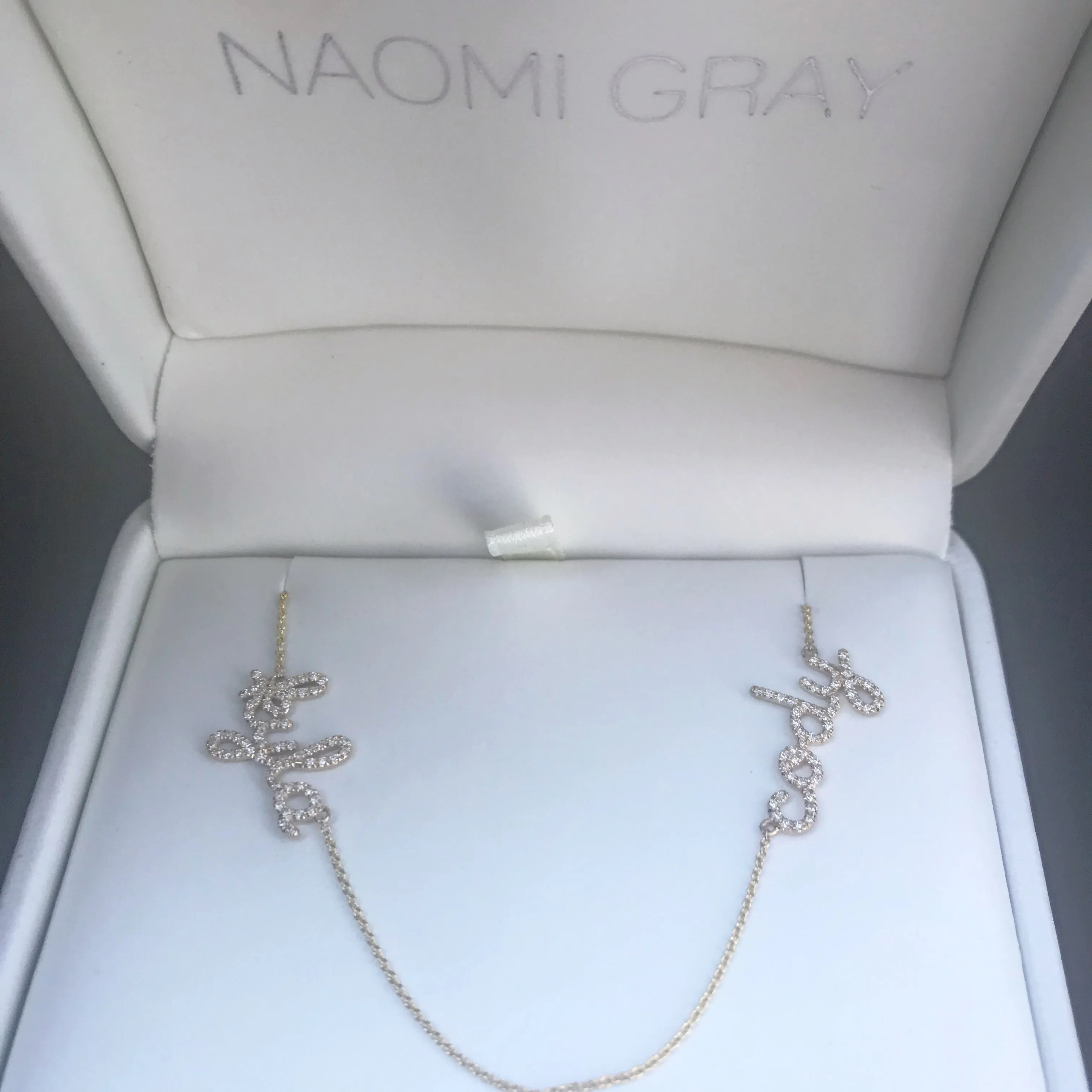 Custom Diamond Covered Dainty Name Necklace
