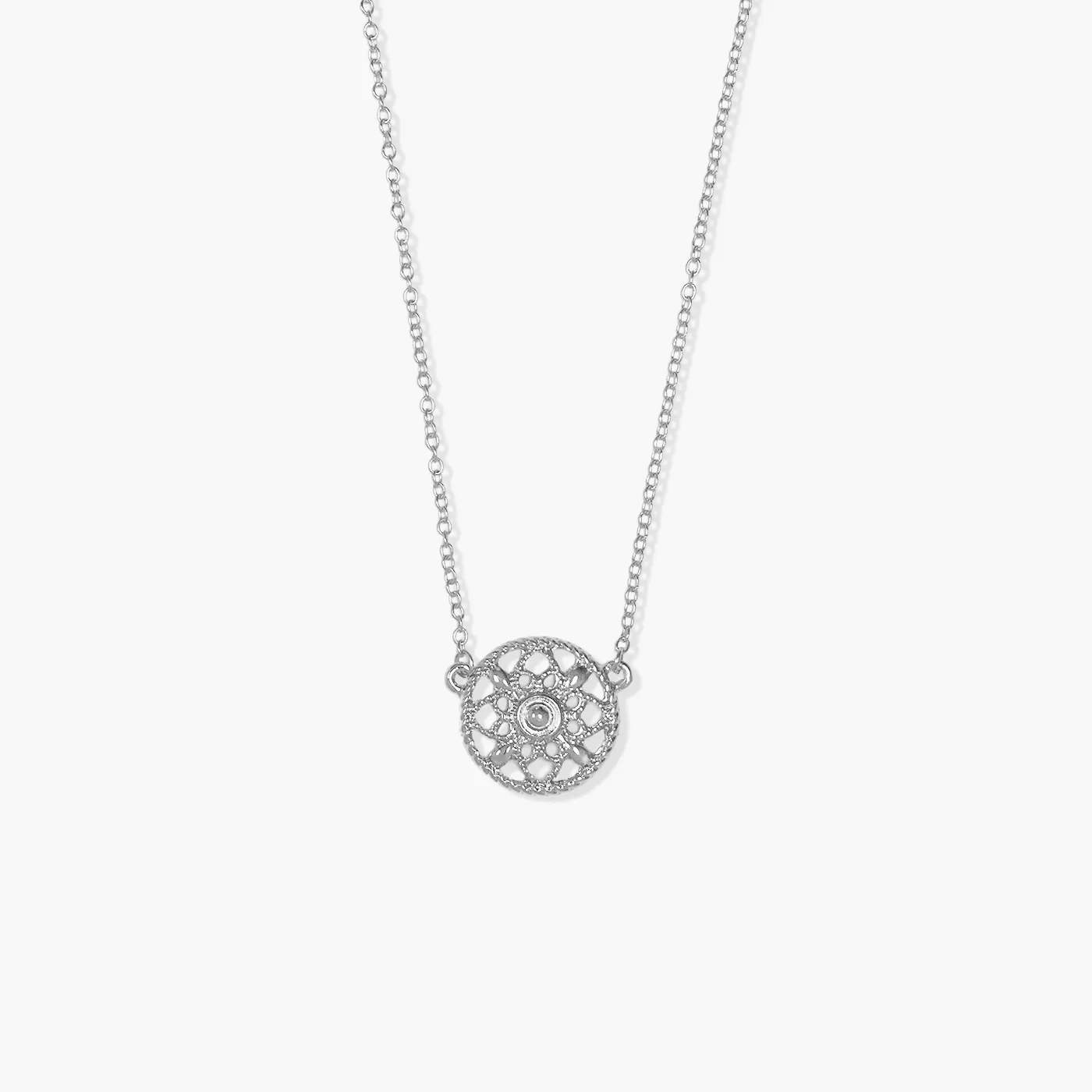 Dainty Mosaic Necklace Silver