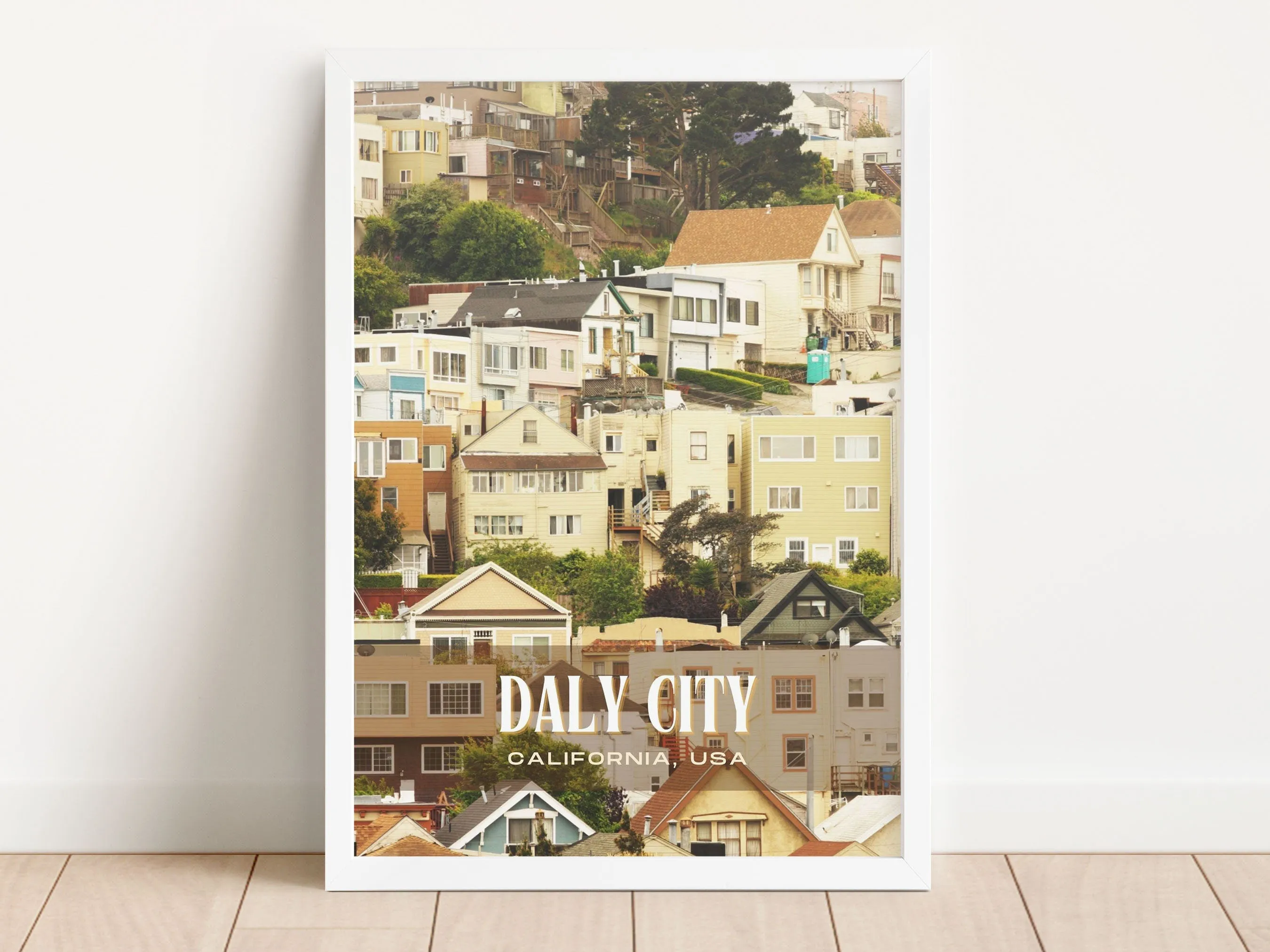 Daly City Retro Wall Art, California, USA