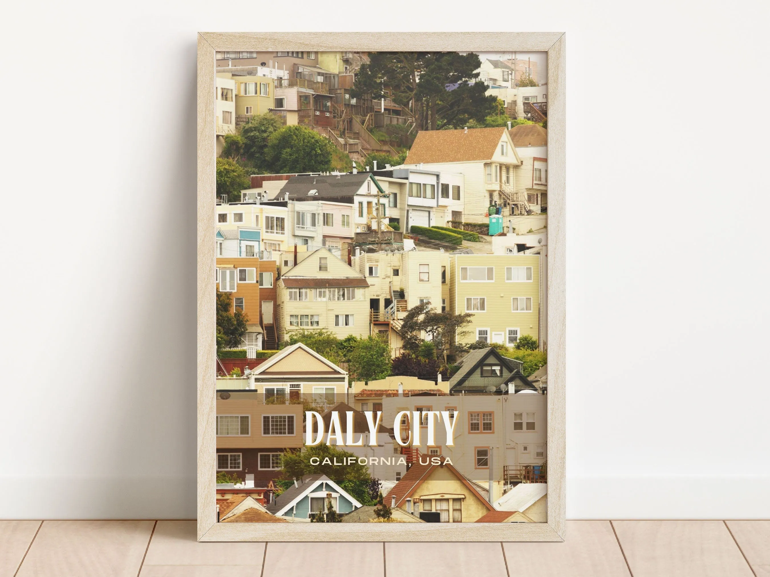 Daly City Retro Wall Art, California, USA