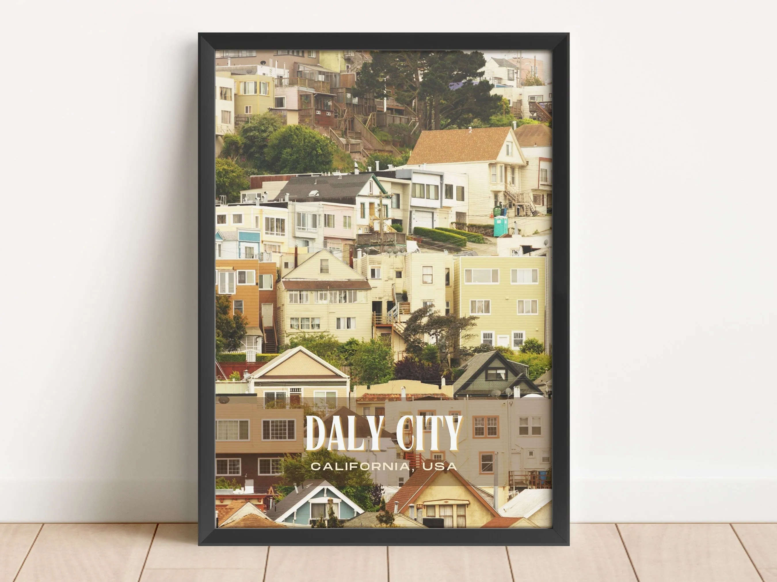 Daly City Retro Wall Art, California, USA
