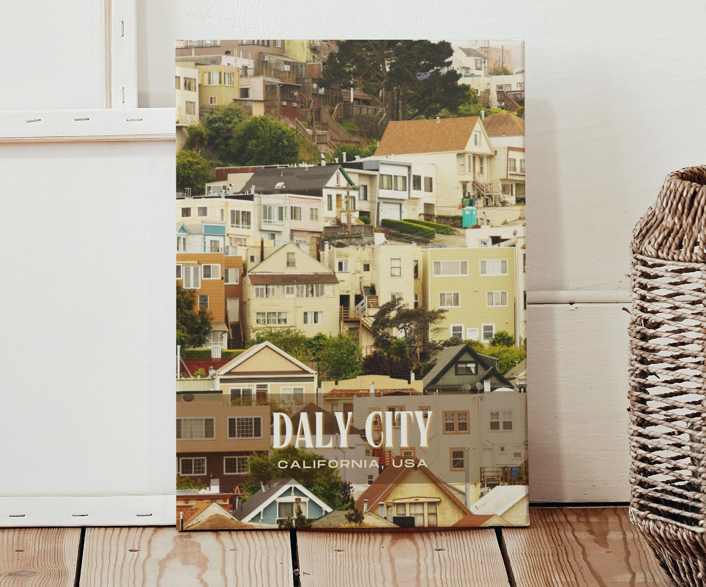 Daly City Retro Wall Art, California, USA