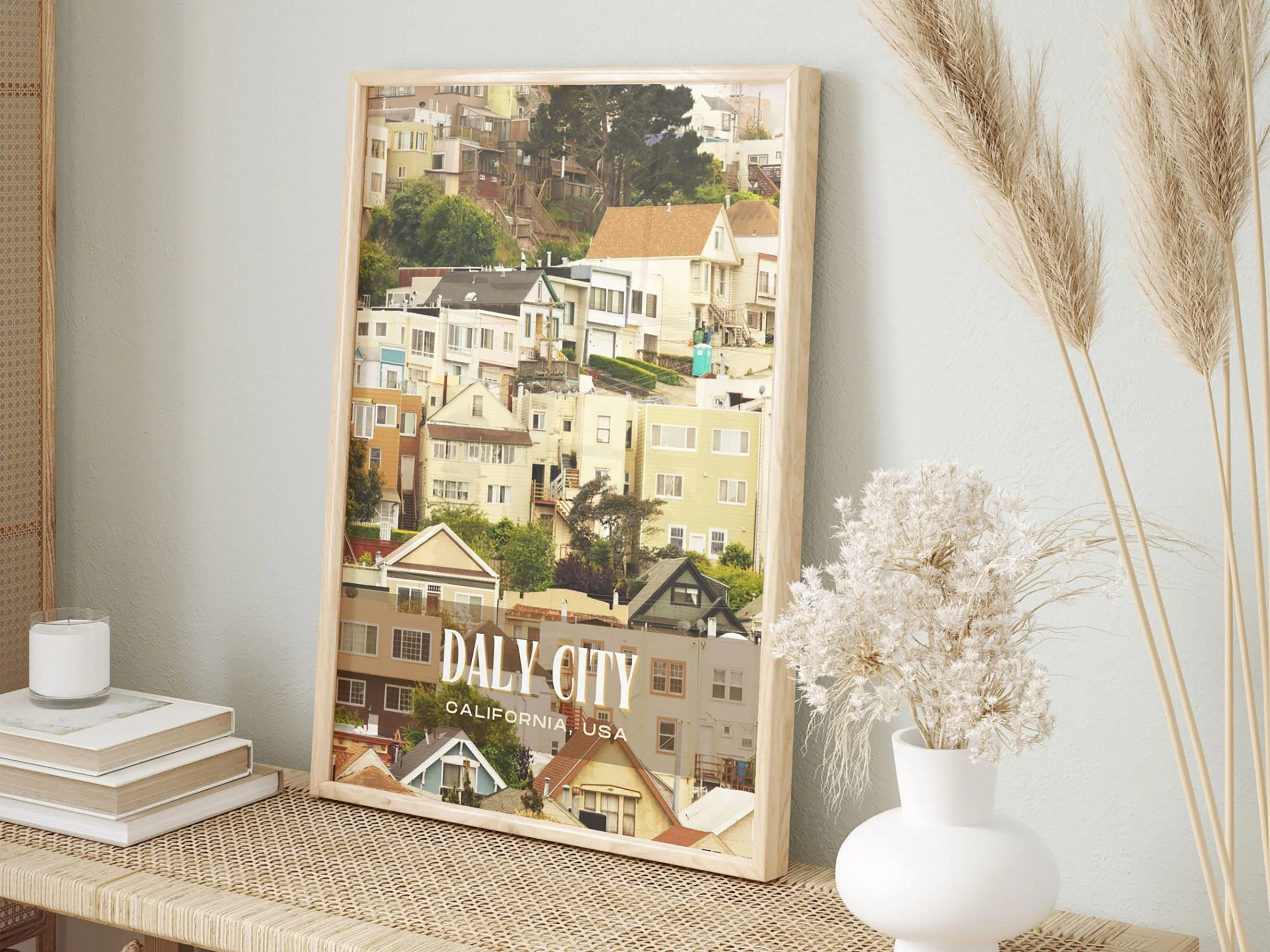 Daly City Retro Wall Art, California, USA