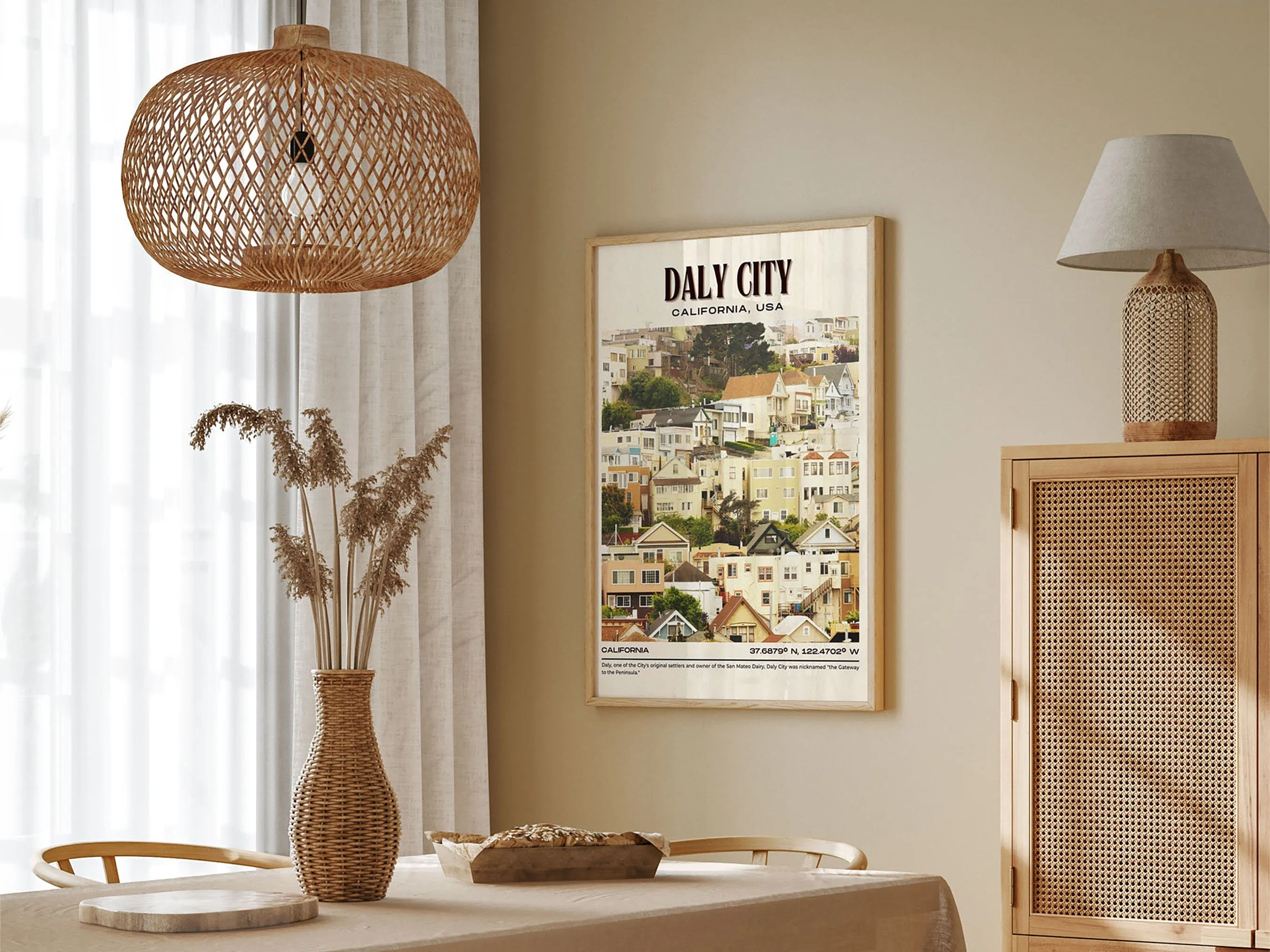 Daly City Vintage Wall Art, California, USA
