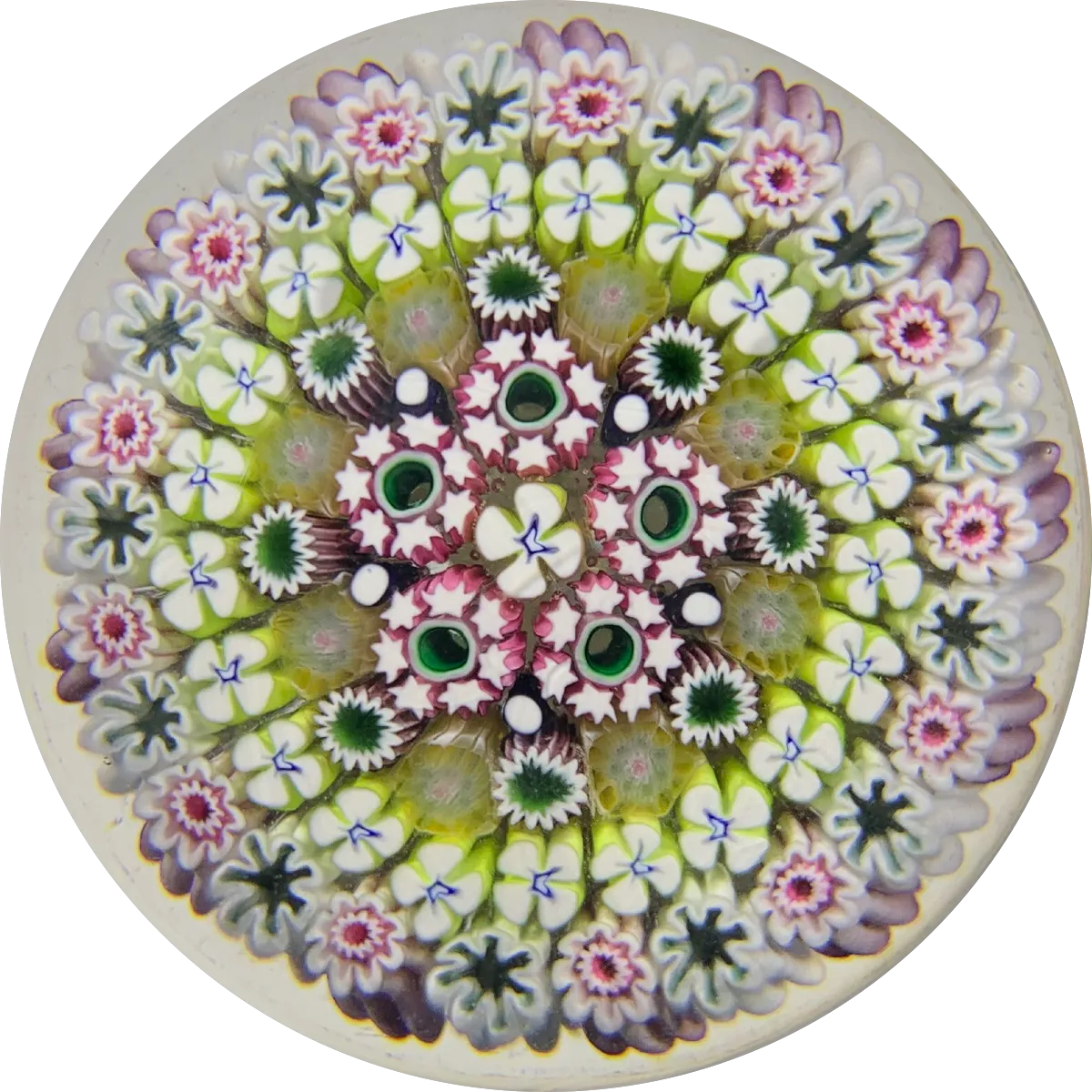 Damon MacNaught 2019 Complex Concentric Millefiori in Stave Basket