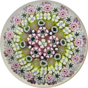 Damon MacNaught 2019 Complex Concentric Millefiori in Stave Basket