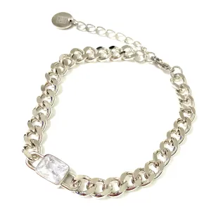 Dancing In The Dark Bracelet Clear - Silver
