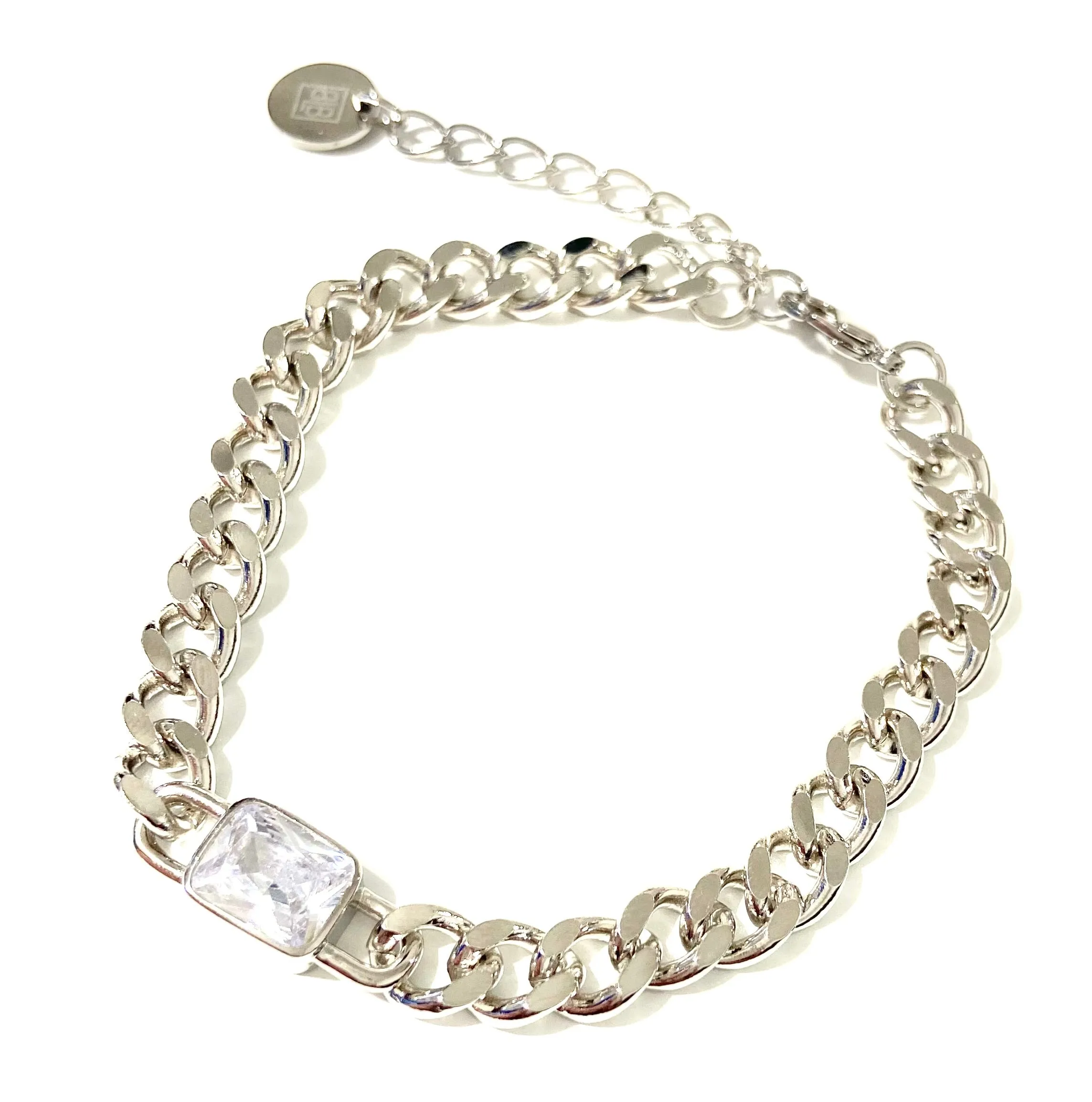 Dancing In The Dark Bracelet Clear - Silver