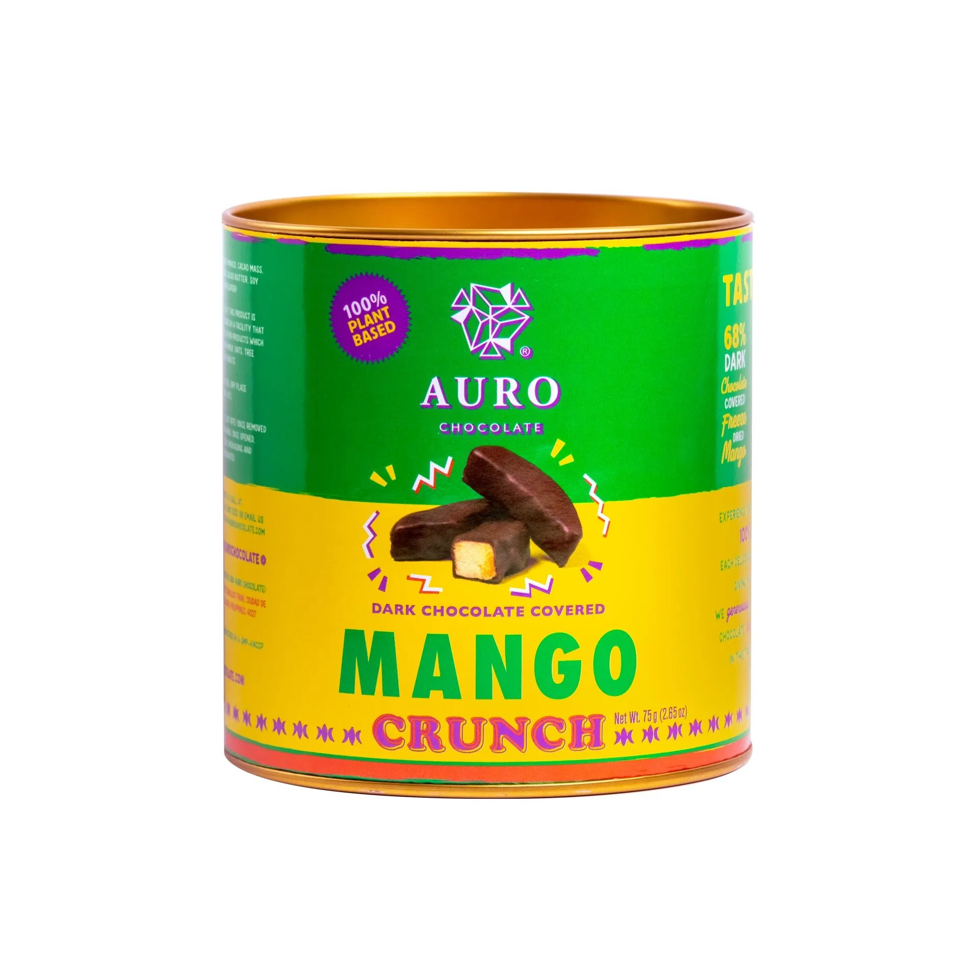 Dark Chocolate Covered Freeze Dried Mango Crunch 75G