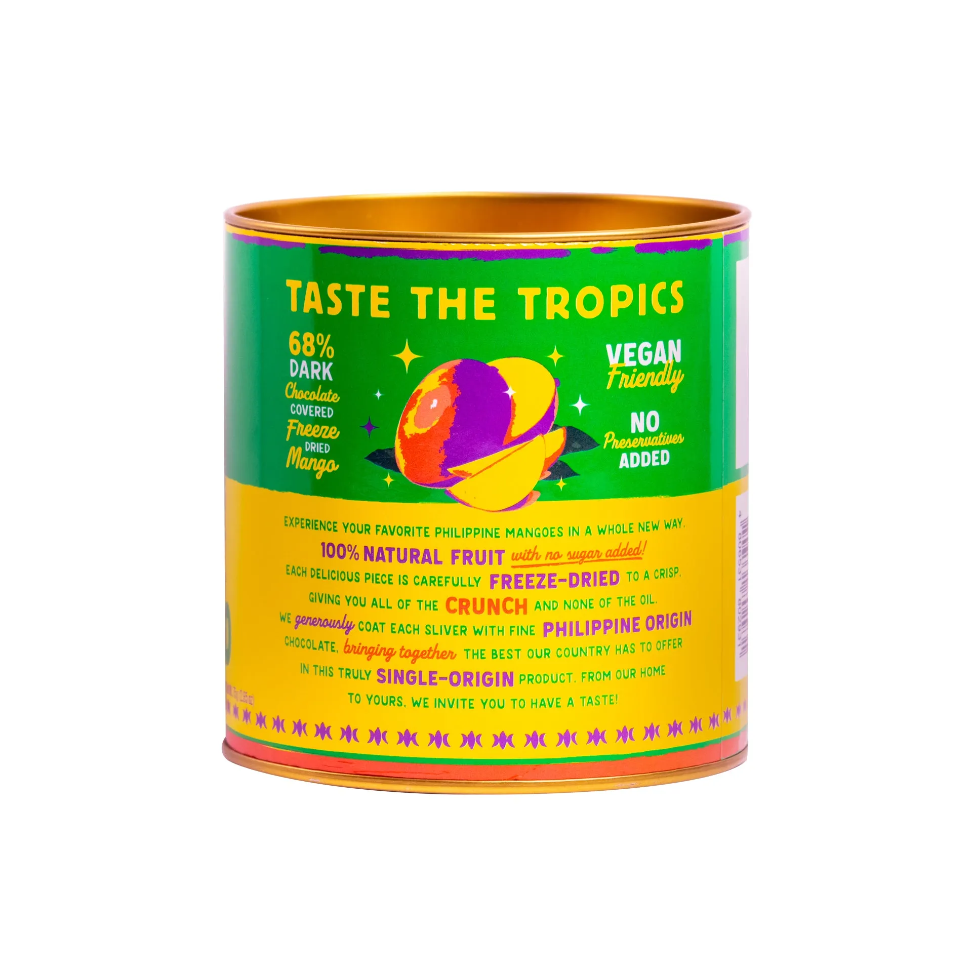 Dark Chocolate Covered Freeze Dried Mango Crunch 75G
