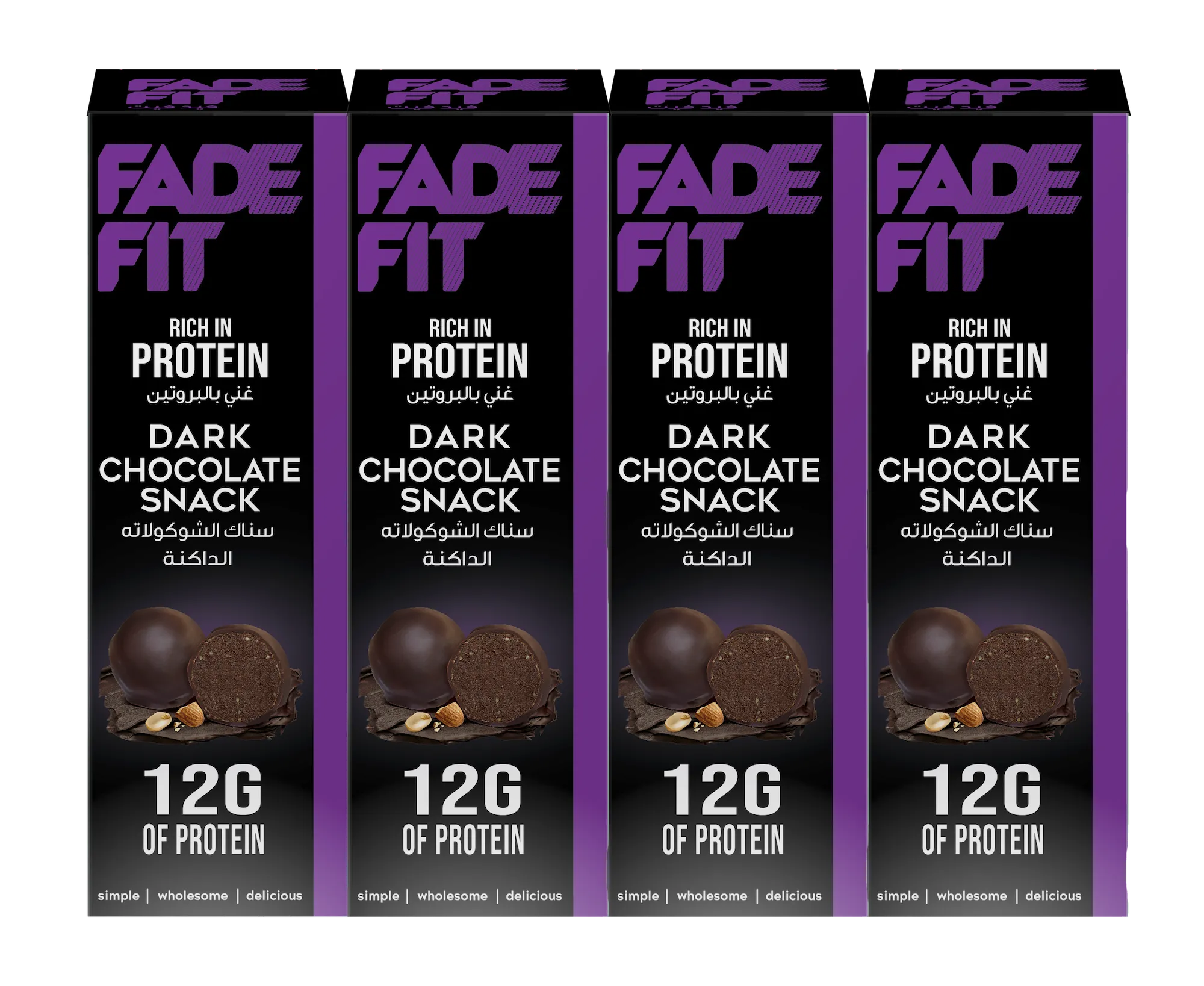 Dark Chocolate Protein Balls  - 4 x 60g Snack Packs