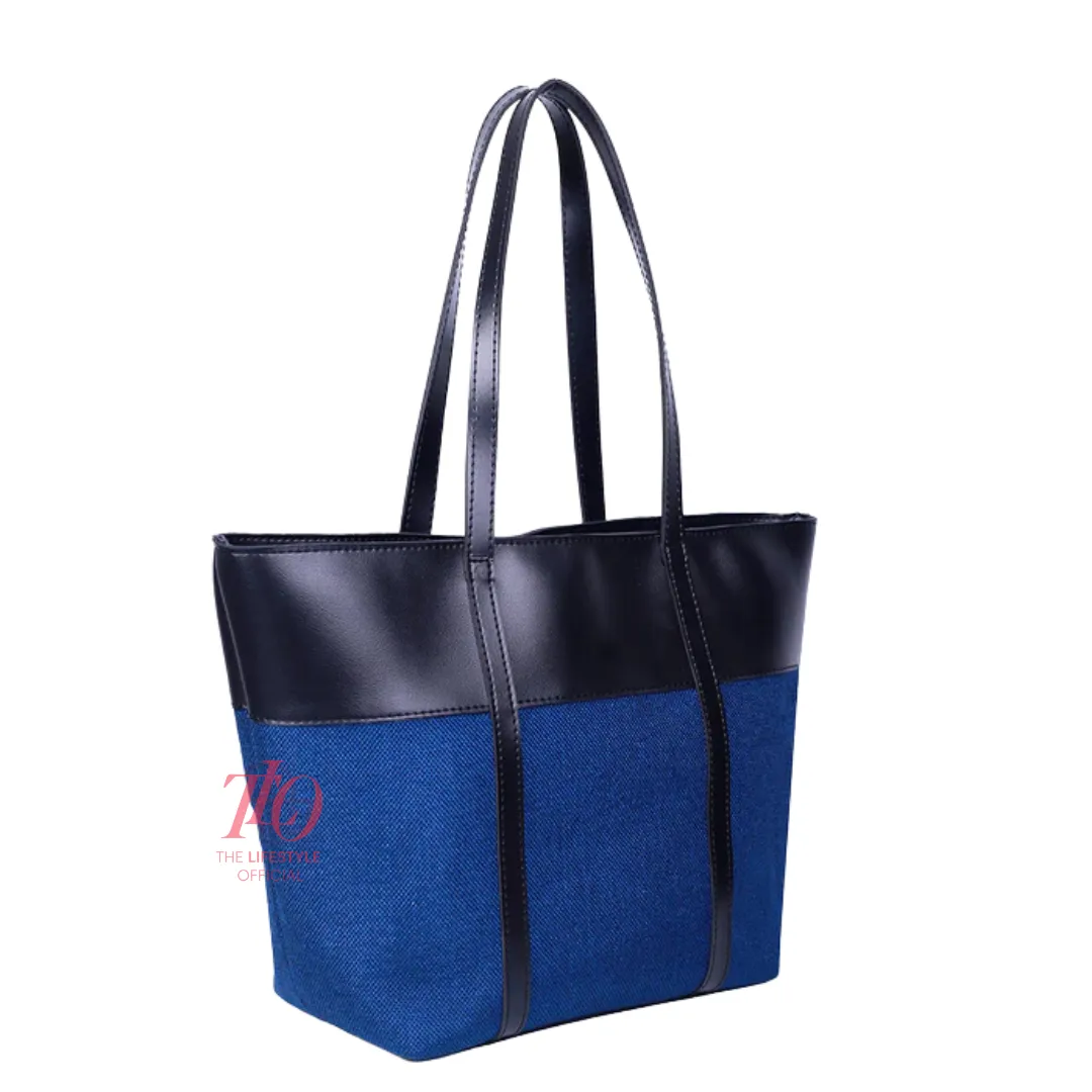 Dazzle Blue & Black Tote Bag
