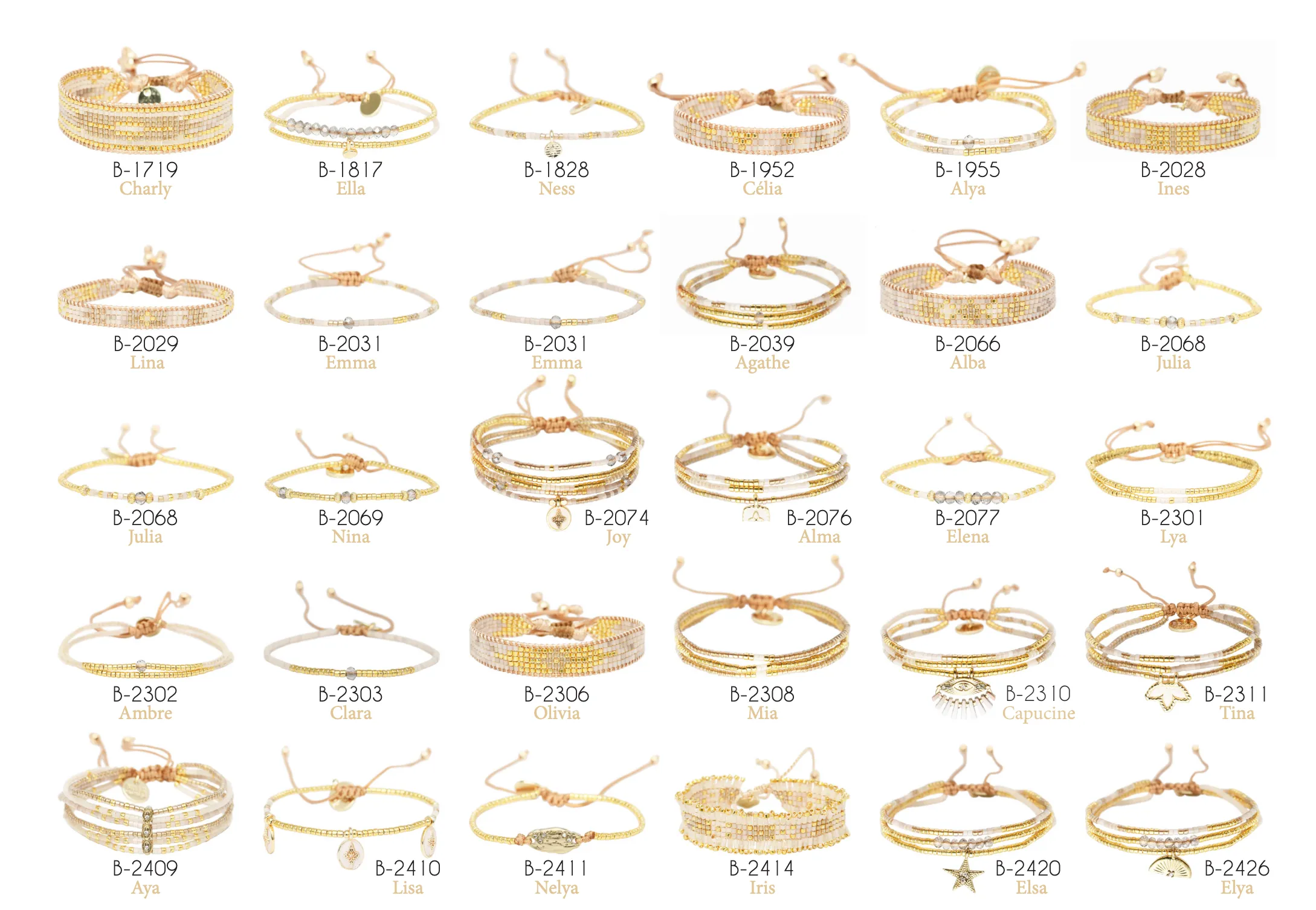 Delicate Beaded Bracelet - White Heaven