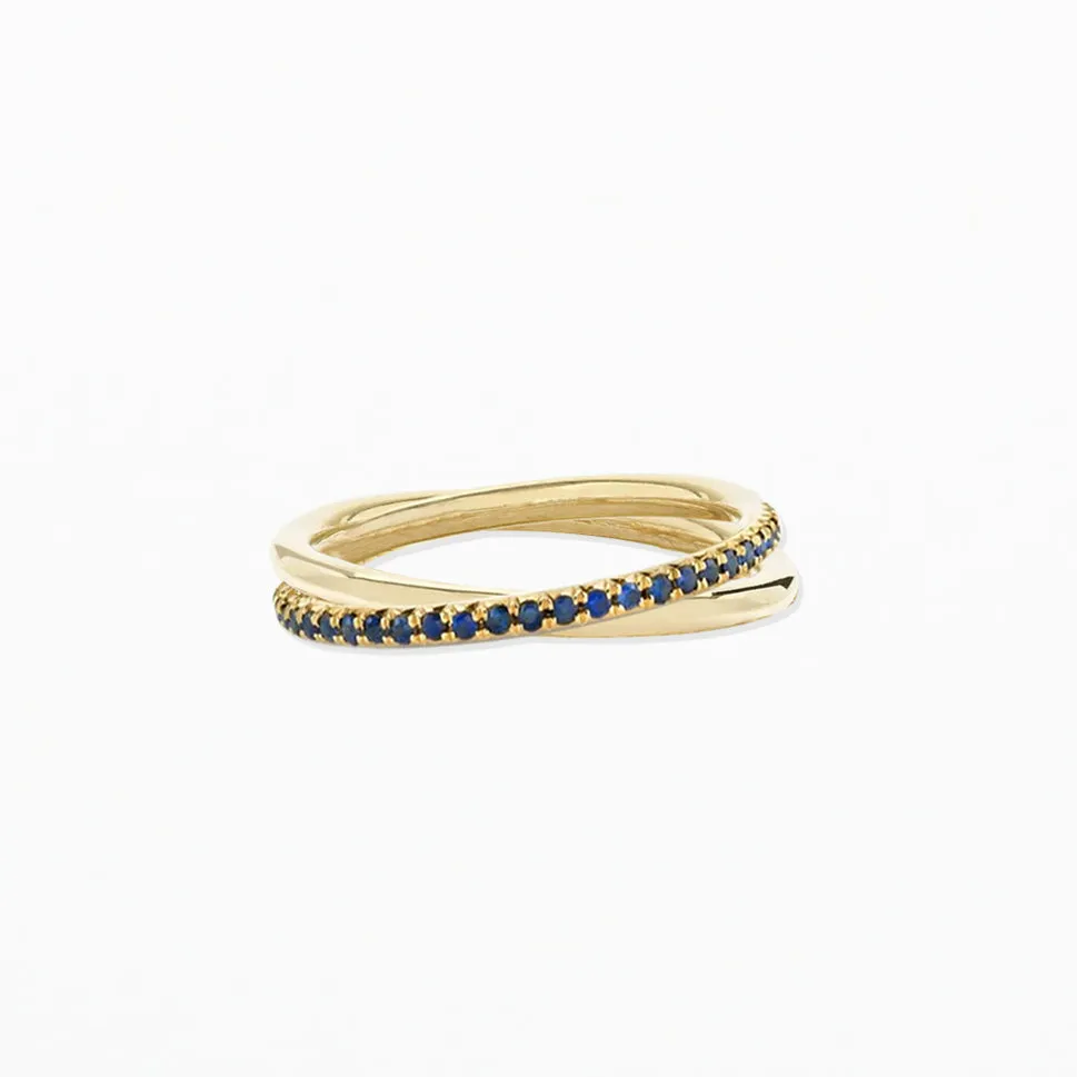 Demi Chloe Ring in Blue Sapphires