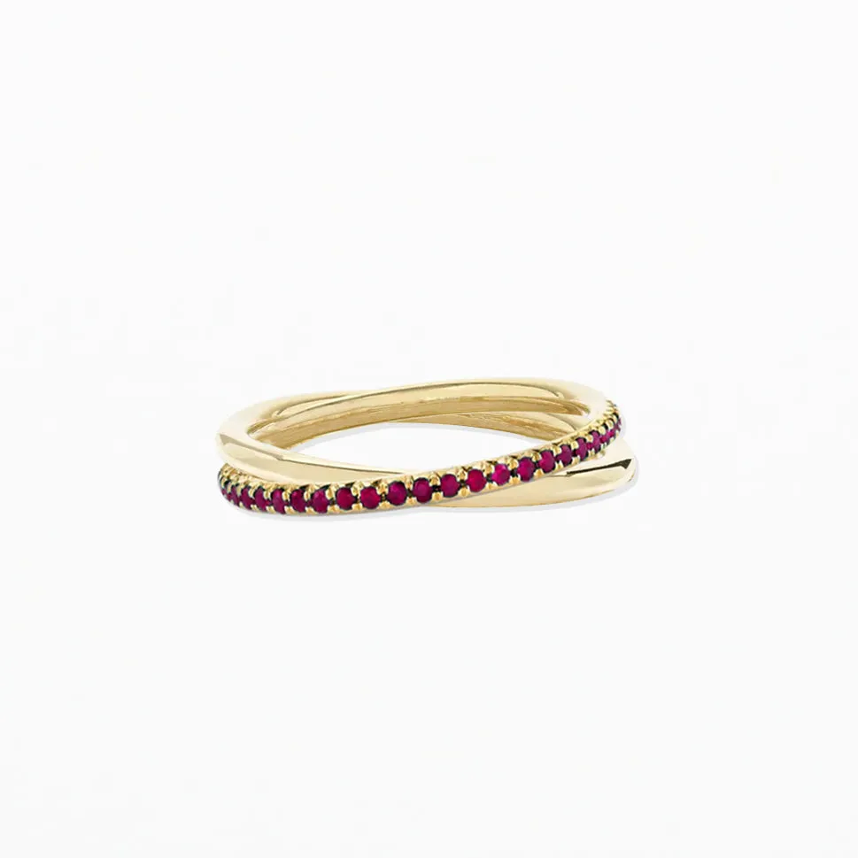 Demi Chloe Ring in Ruby