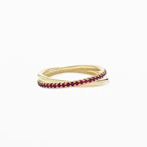 Demi Chloe Ring in Ruby