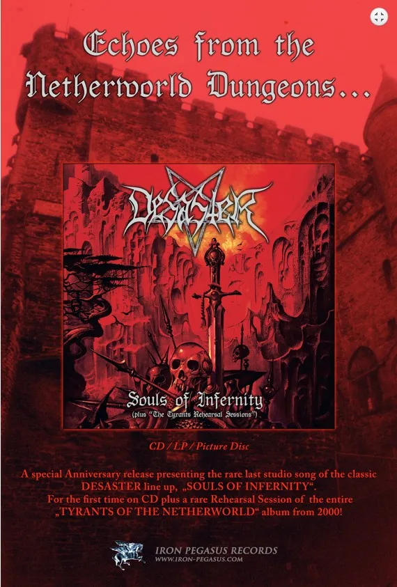 DESASTER - Souls of Infernity (The Tyrants Rehearsal Sessions) CD