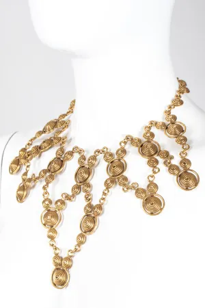 Diamond Swirl Bib Necklace