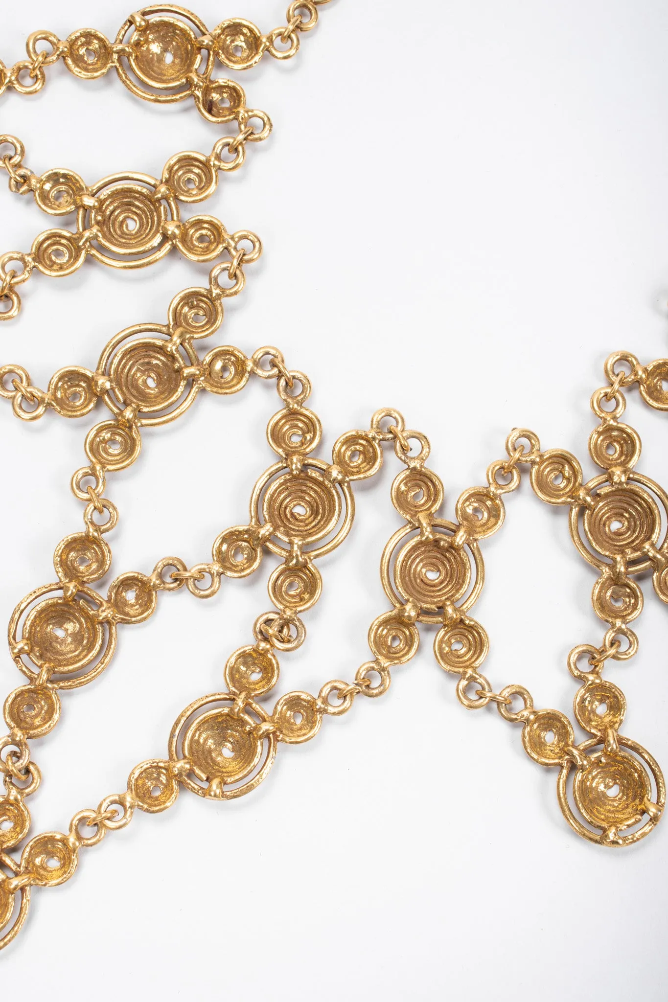 Diamond Swirl Bib Necklace