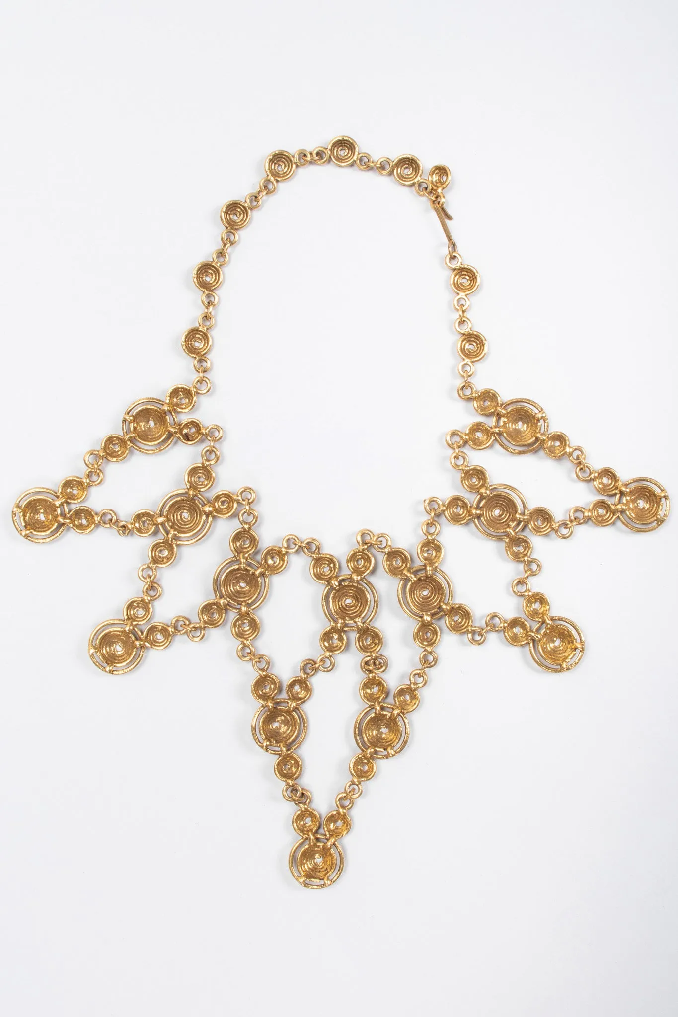 Diamond Swirl Bib Necklace