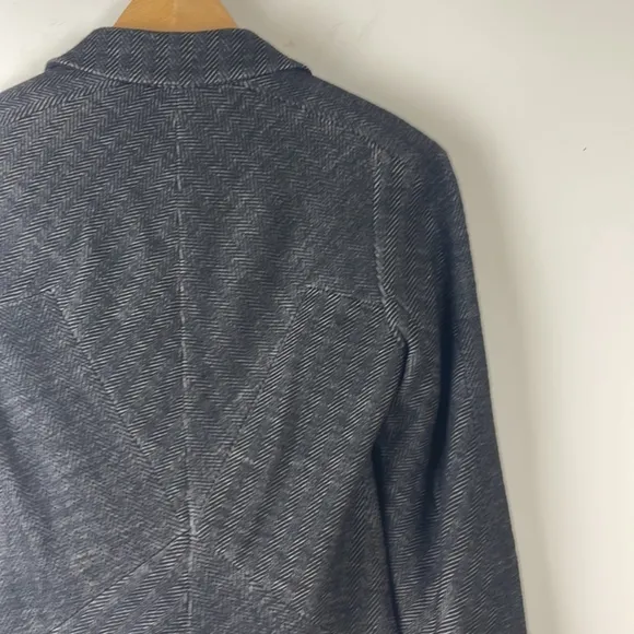 DIANE Von Furstenberg DvF Herringbone Tweed Jacket Georgica Grey Size 2