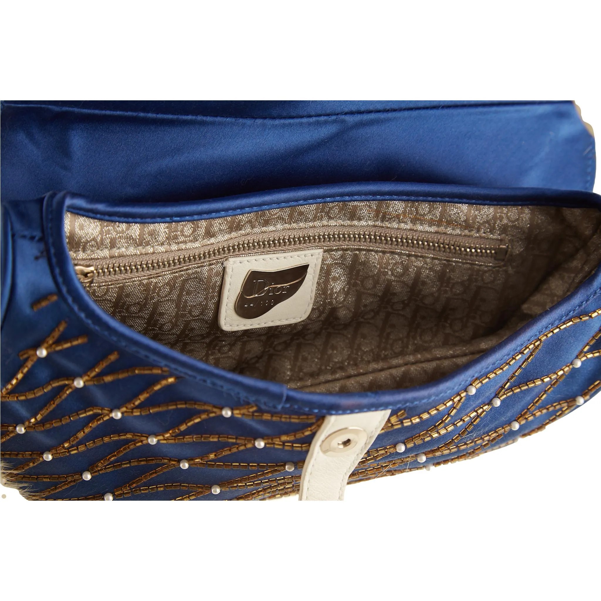 Dior Blue Limited Edition Fur Saddle