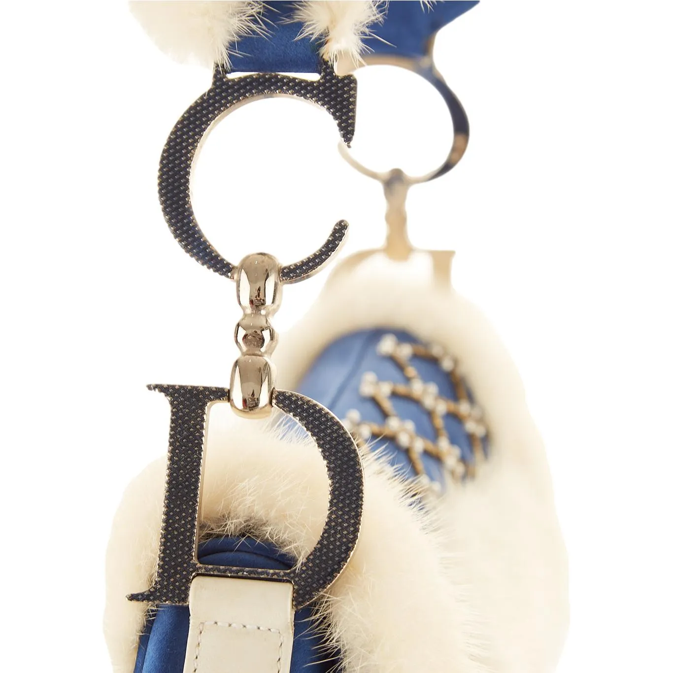 Dior Blue Limited Edition Fur Saddle