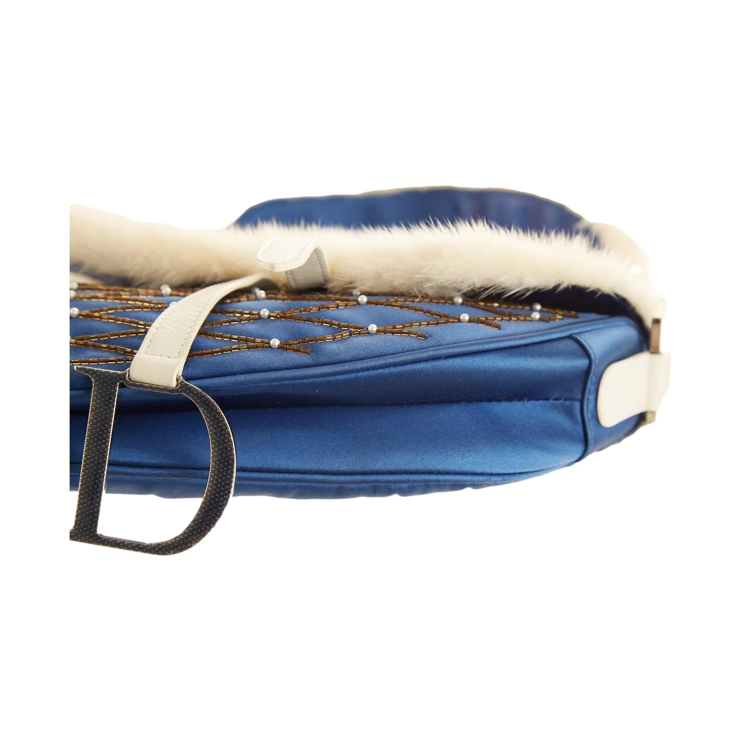 Dior Blue Limited Edition Fur Saddle