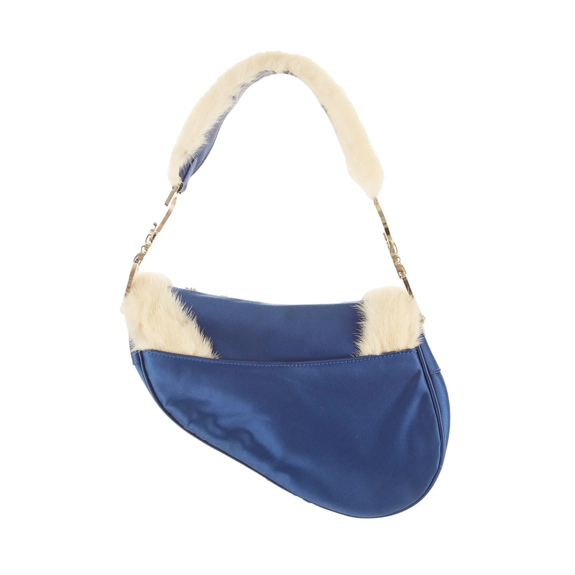 Dior Blue Limited Edition Fur Saddle