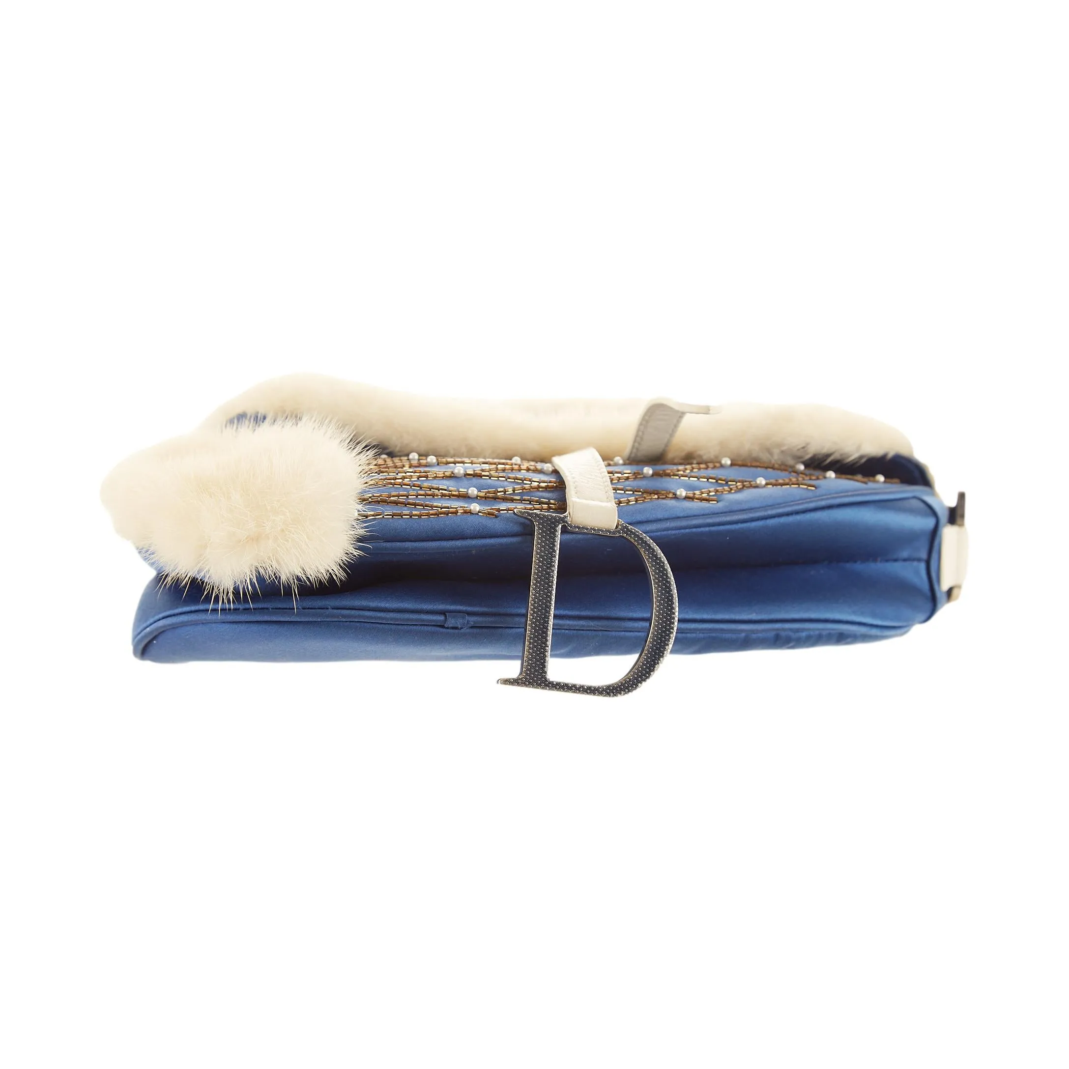 Dior Blue Limited Edition Fur Saddle