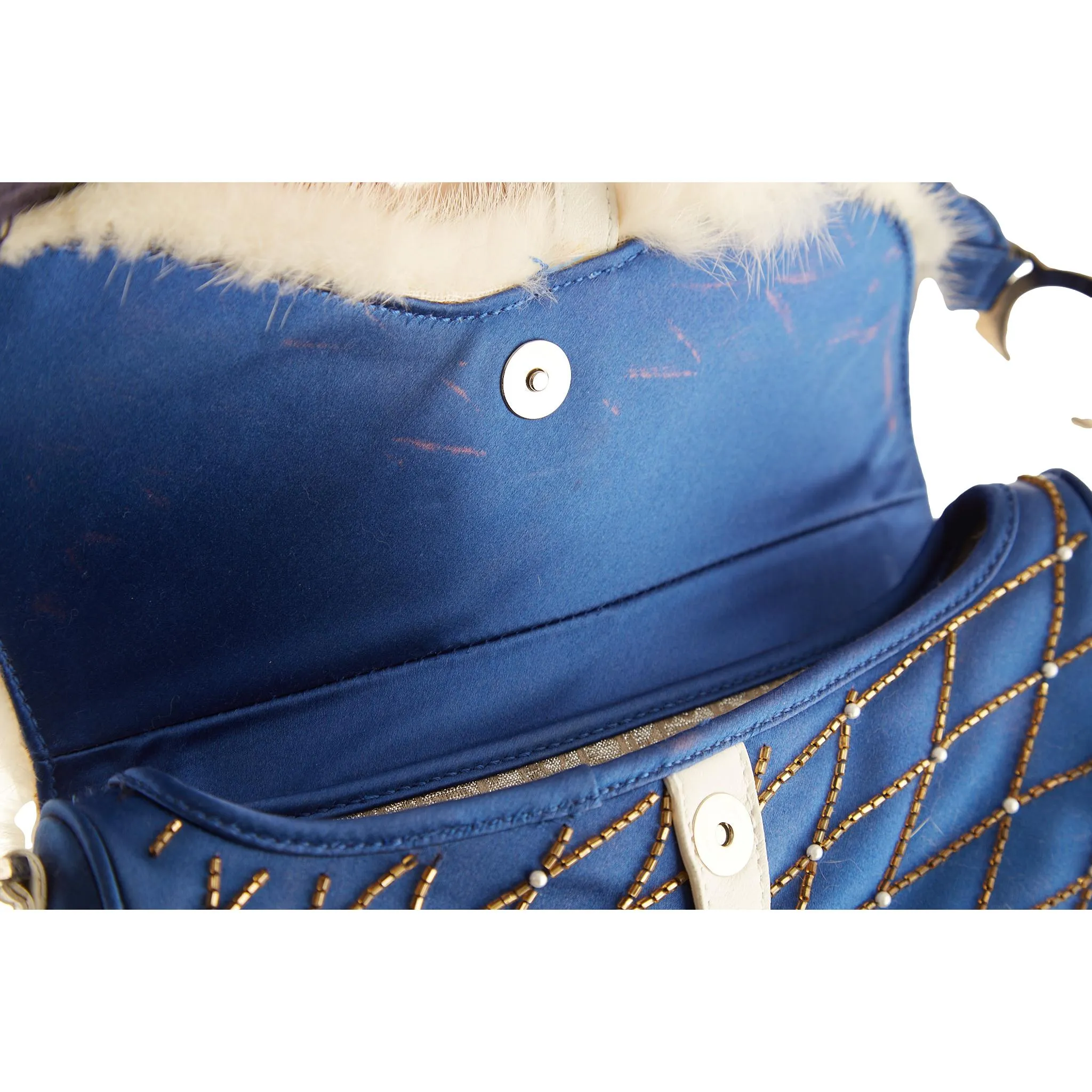 Dior Blue Limited Edition Fur Saddle