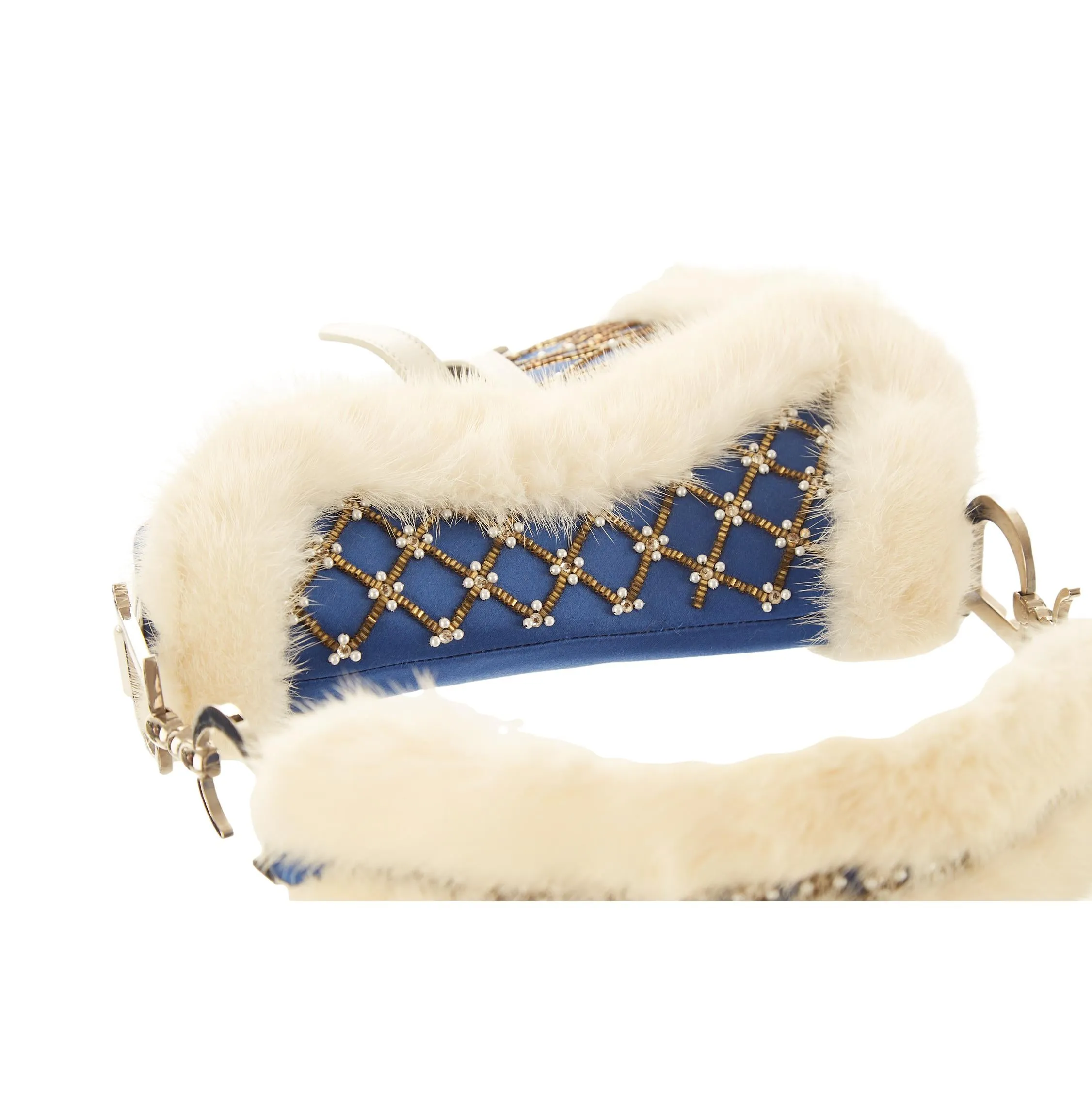Dior Blue Limited Edition Fur Saddle