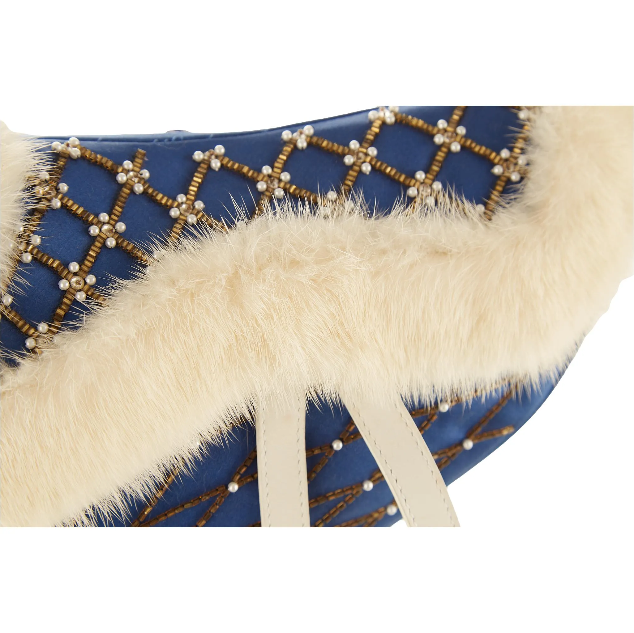 Dior Blue Limited Edition Fur Saddle