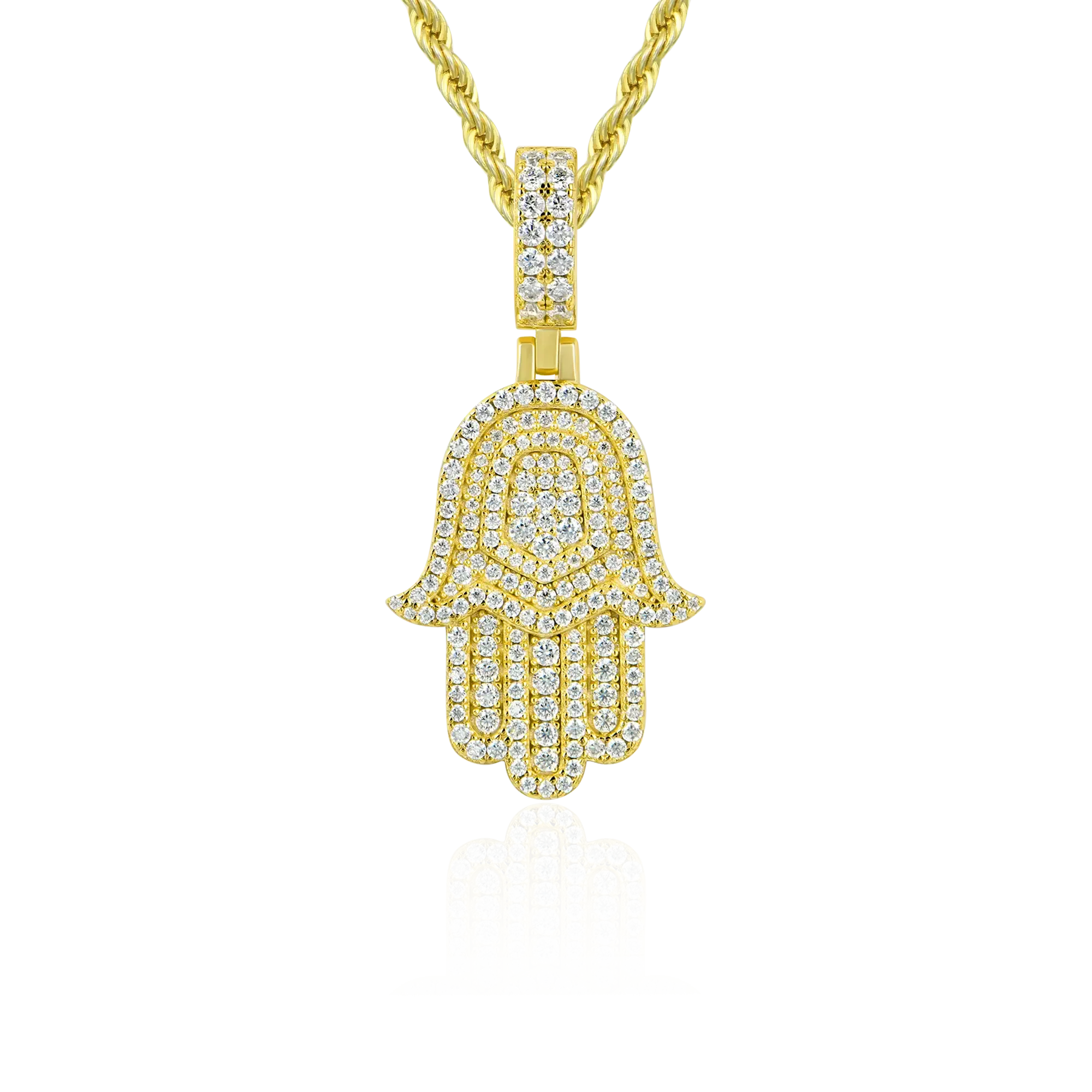 Double-Layered Hamsa Pendant