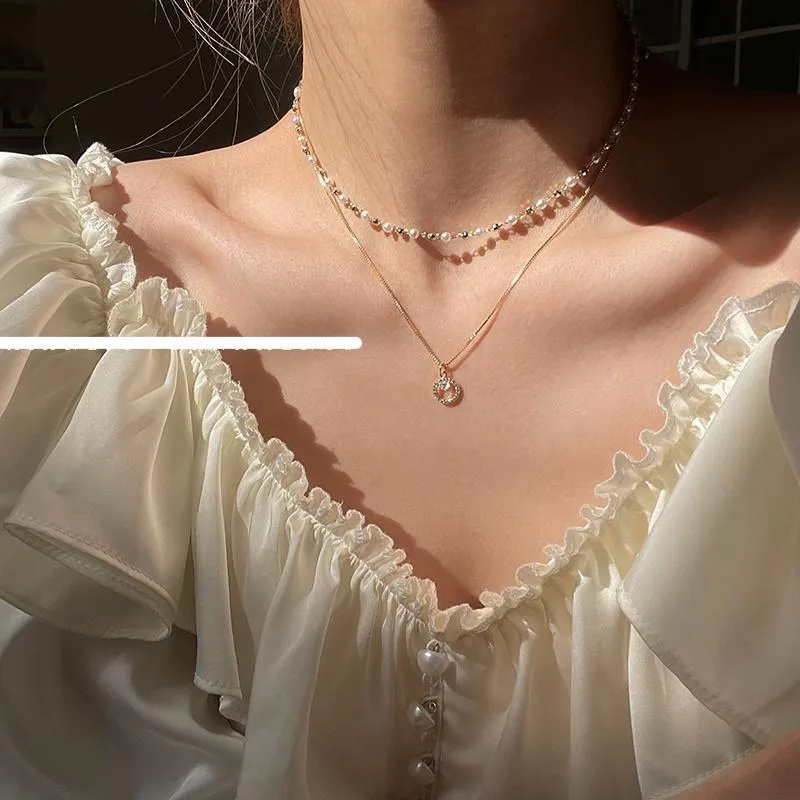 Double Layered Pearl Necklace