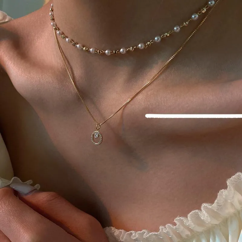 Double Layered Pearl Necklace