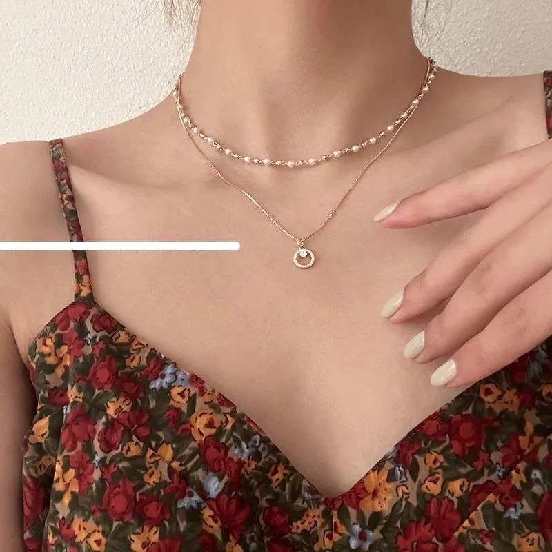 Double Layered Pearl Necklace