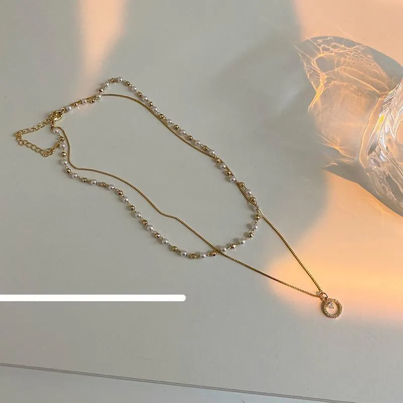 Double Layered Pearl Necklace