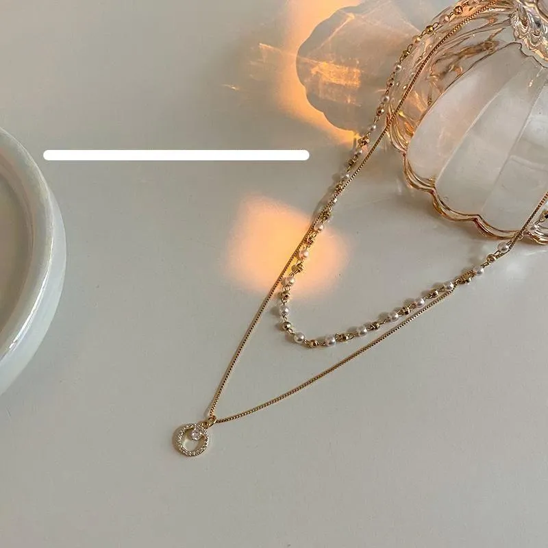 Double Layered Pearl Necklace