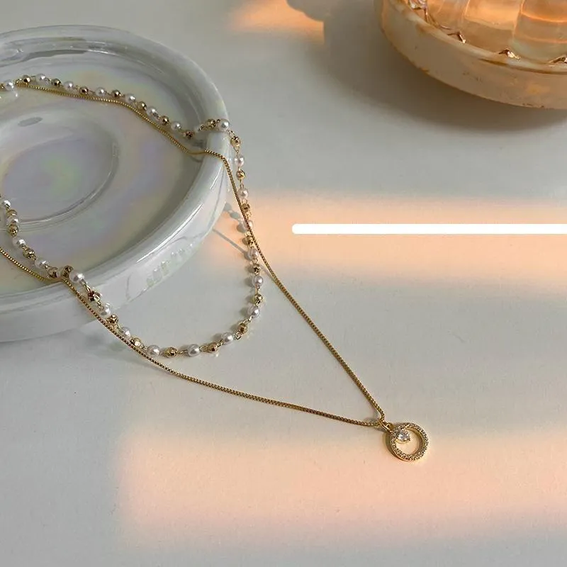 Double Layered Pearl Necklace