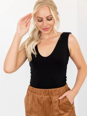 Double Layered V neck Bodysuit