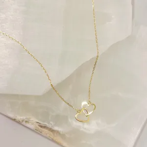 DOUBLE LINKED HEART necklace